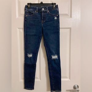 Dar Blue Distressed Skinny Jeans